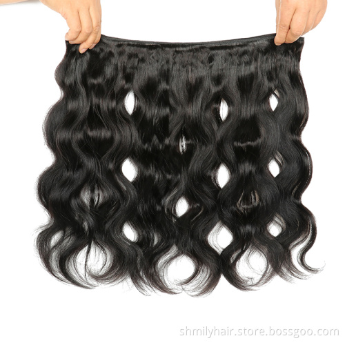 Human Hair Supplier Peruvian Hair Natural Color Body Wave Hair Bundles